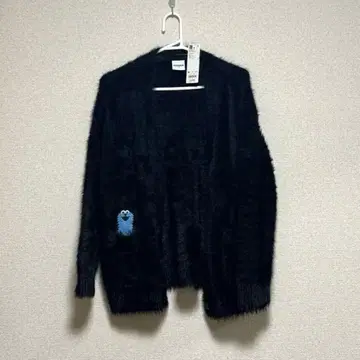 [ 미착용 새상품 ] GU 오버 사이즈 가디건 퍼펫 순순 블랙