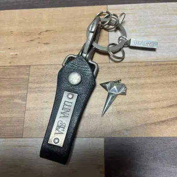 LUNA SEA 블랙 가죽 키링