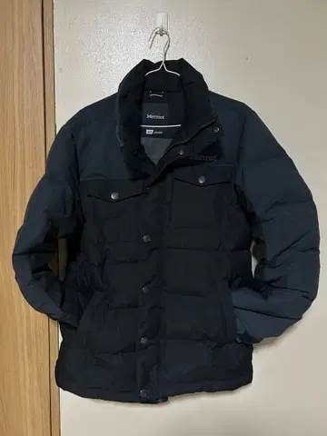 Marmot 다운 자켓 후드 부착 블랙/그레이