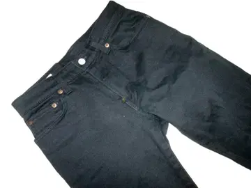 EDWIN 슬림핏 블랙 데님 팬츠 스트레치 E502R W27