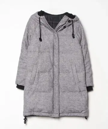 KBF 그레이 후드 부착 다운 자켓