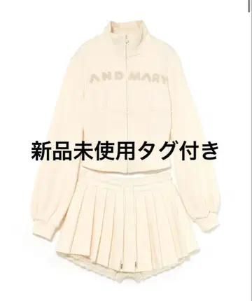 andmary 레이스 로고 세트 업 아이보리