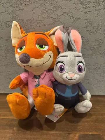 주토피아 2 페어 봉제 인형