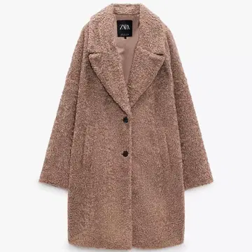 ZARA 자라 롱 코트 테디 푸들 S 보아코트