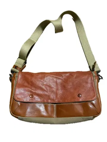 천연 가죽 & 캠퍼스 일본제 메신저 백(숄더백)