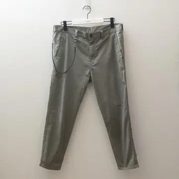 uniform experiment 체인 와이드 테이퍼드 팬츠