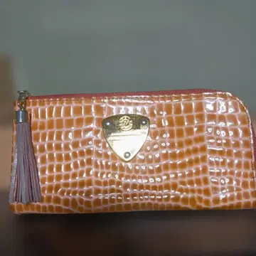 [아타오] 리모 크로커다일 패턴 장지갑 L자 지퍼 태슬 포함