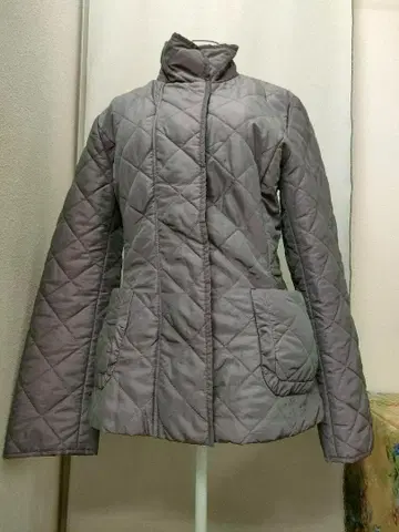 맥스앤코 퍼플 그레이 퀼팅 자켓