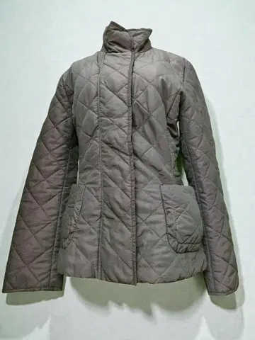 맥스앤코 퍼플 그레이 퀼팅 자켓