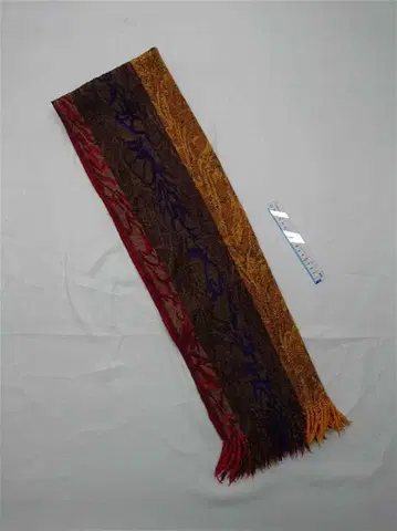 스트라이프 패턴 머플러 빨간색 보라색 오렌지