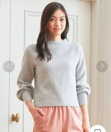 ANAYI  보틀넥 퍼프 슬리브 풀오버