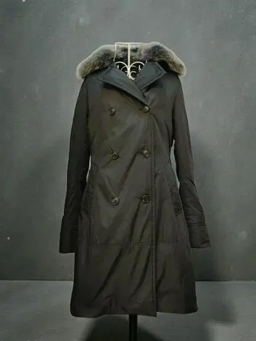 꼼사데모드 블랙 롱 코트 2way 다운 코트