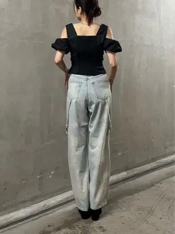 EMODA 라이트 블루 데님 팬츠 카고 팬츠 (1회 착용)