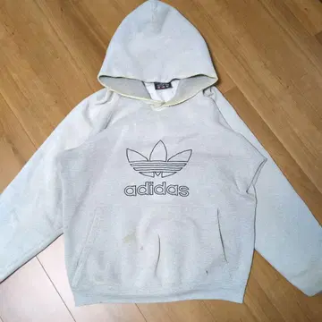 90s adidas 국기 택 후드티 그레이 M