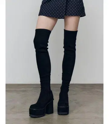 EMODA 스퀘어 핏 롱 부츠 S