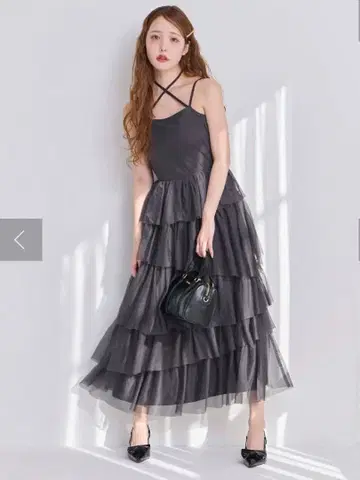 티어드 튤 원피스