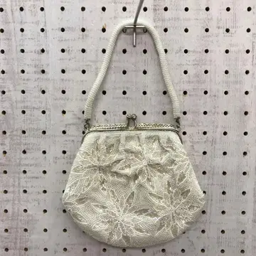 레트로 빈티지 오리엔탈 일본 의류 잡화 섬세한 비즈 자수 가마구치 파우치