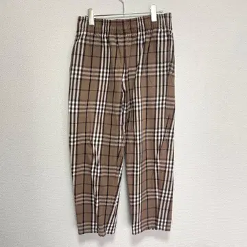 GU 브라운 체크 이지 팬츠