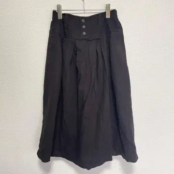 NORTHERN TRUCK 다크 브라운 플리츠 스커트 M 사이즈