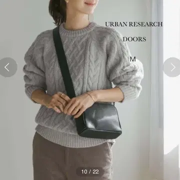 URBAN RESEARCH DOORS 로우 게이지 아란 니트 M