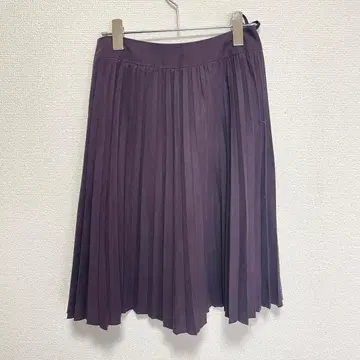 르 쿠르 블랑 퍼플 플리츠 스커트 38 사이즈