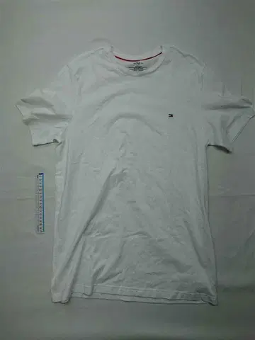타미힐피거 원포인트 로고 T셔츠 화이트 남성용 M 사이즈