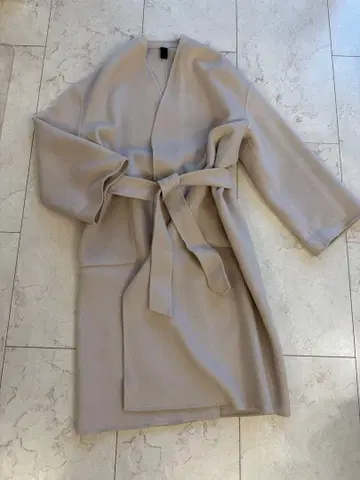 Demi-Luxe BEAMS 롱 코트 베이지 울 리버 그레이지