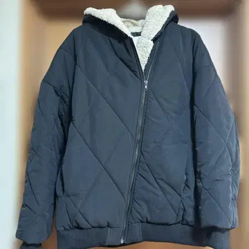 Java 후드 부착 퀼팅 자켓