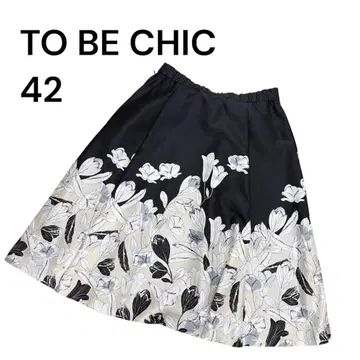 TO BE CHIC 플라워 프린트 플레어 스커트 42