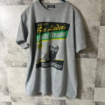 SHIN & COMPANY 빈 라덴 티셔츠 M 사이즈 그레이 구제 의류