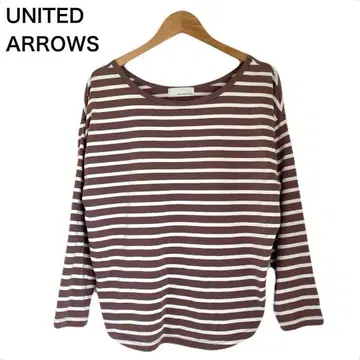 유나이티드 애로우즈 여성용 보더 코튼 긴팔 티셔츠