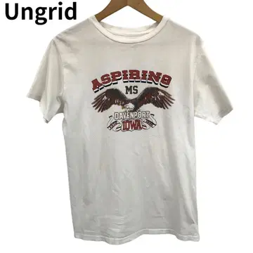 언그리드 독수리 프린트 애니멀 T셔츠 반팔 여성용 코튼