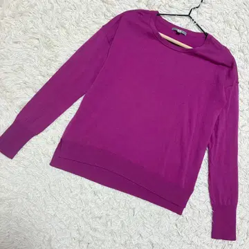 유니클로 고품질 긴팔 니트 스웨터 울 100% 크루넥 (L)