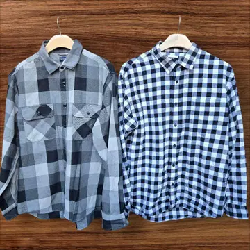 [ 즉시 전력 2장 세트 ] 최상급 체크 셔츠 90s 구제 의류 스트릿
