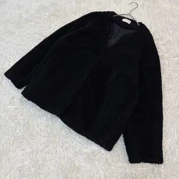 KBF 블랙 플리스 보아 자켓 블랙 F