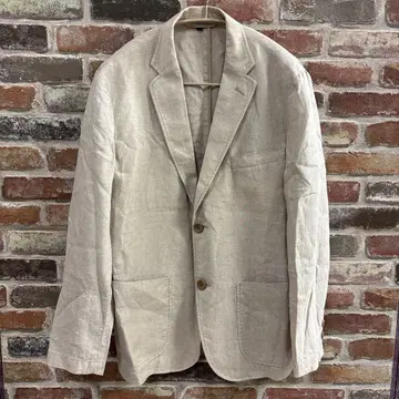 무인양품 베이지 린넨 테일러드 자켓 남성용