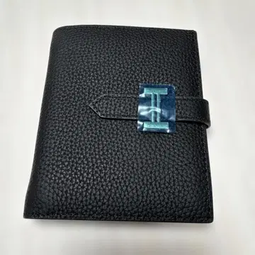 가죽 접이식 지갑 블랙