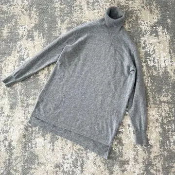 DAMA collection 캐시미어 100% 터틀 니트 그레이