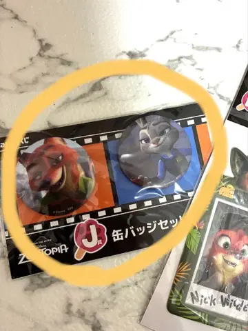 주토피아 J상 캔뱃지 세트 Happy 복권 닉 주디