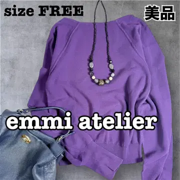 새상품급 에미 아틀리에 emmi atelier 보트넥 풀오버 퍼플