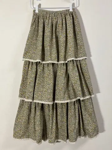 [ merryjenny ] floral 캉캉 스커트 롱 스커트 꽃무늬