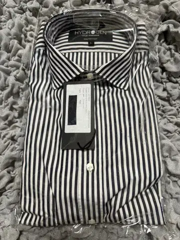 HYDROGEN 긴팔 셔츠 L 클래식 화이트 스트라이프