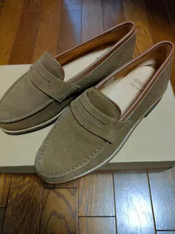 HERISSON 엘리슨 스웨이드 로퍼 일본제 베이지 25cm