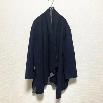 UNTITLED 노카라 롱 코트 네이비 2 사이즈 ( M 상당 )