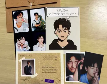 서인국 하트 크림 엽서 세트