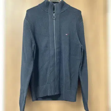 TOMMY HILFIGER 네이비 지퍼 니트 스웨터 XL