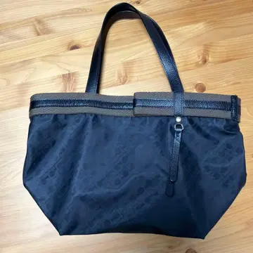 GHERARDINI 블랙 토트백 나일론 가죽