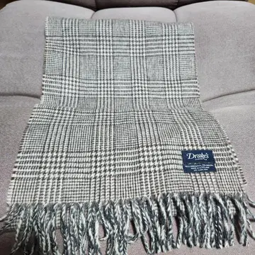 Drake's 체크 무늬 머플러 그레이 계열