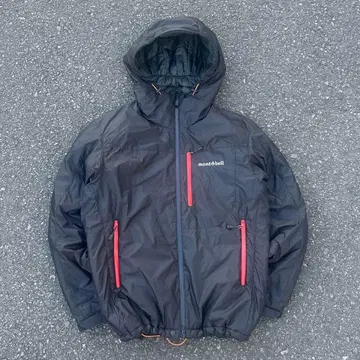 새상품급 몽벨 플랫 아이언 후드티 블랙