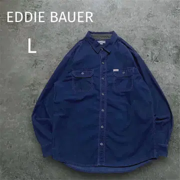 Eddie Bauer 코듀로이 긴팔 셔츠 네이비 L
